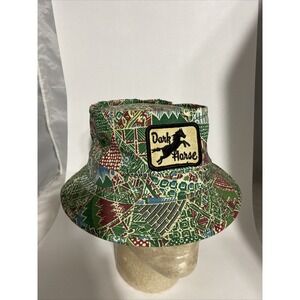 Dark Horse Bucket Hat Mens Large Green Multi Excellent Geometric Print Patch